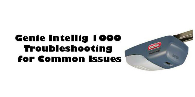 Genie Intellig 1000 Troubleshooting-Fi