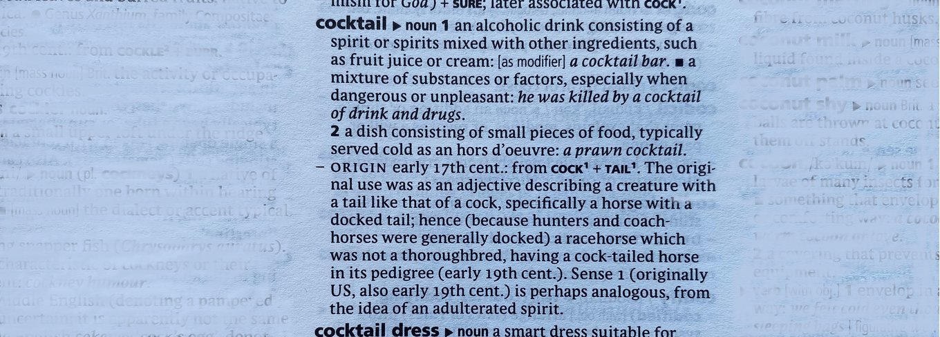 Origin of the Word Cocktail