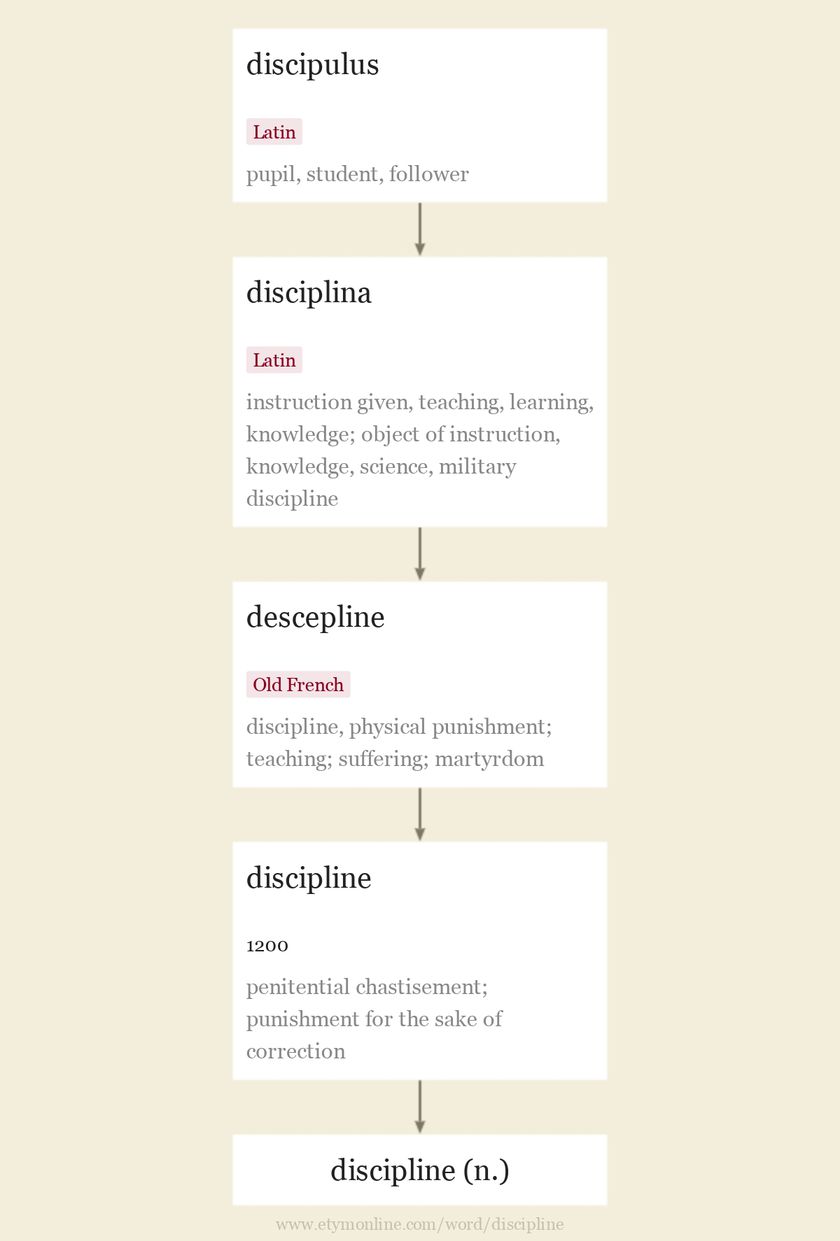 Origin of the Word Discipline