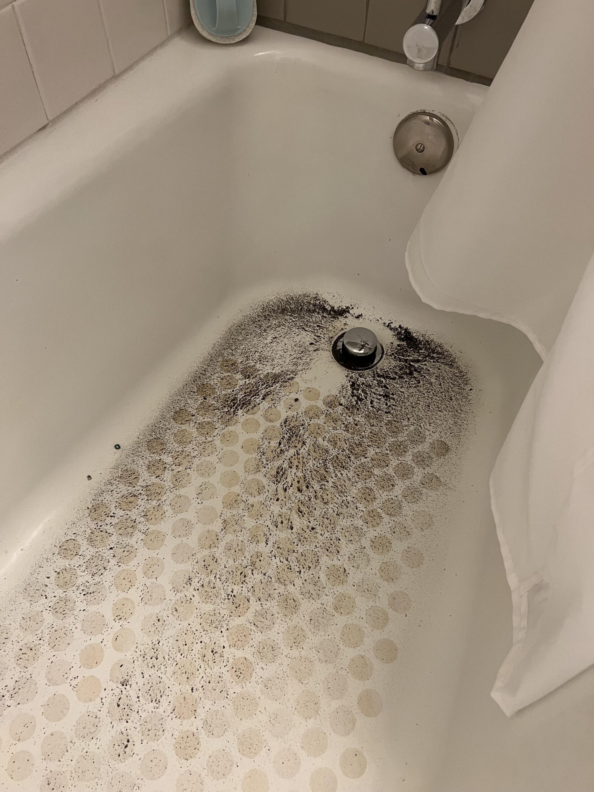 Black Residue in Bathtub